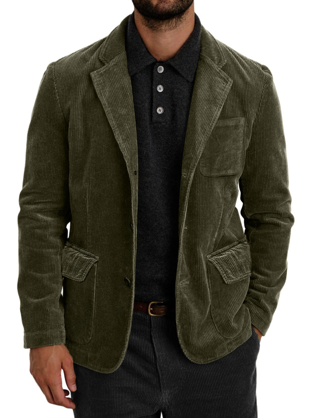 Men's Vintage Corduroy Multi-pocket Casual Blazer