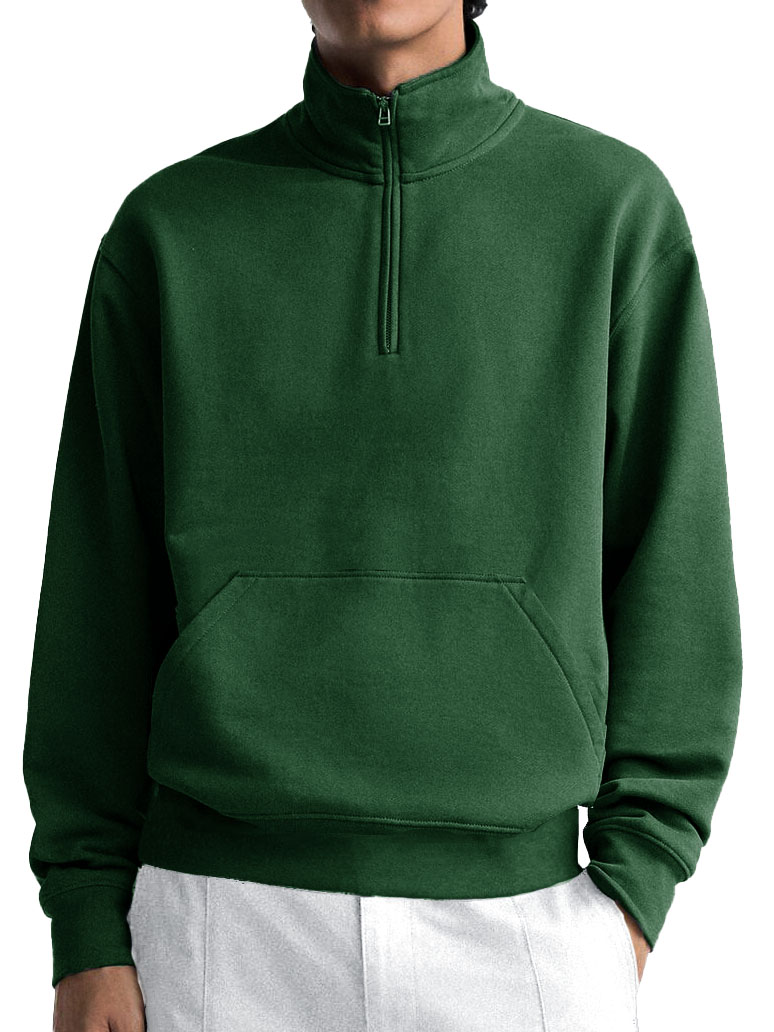 Men's Fashionable Thickened Casual Zipper Long Sleeve Pocket Sweatshirt