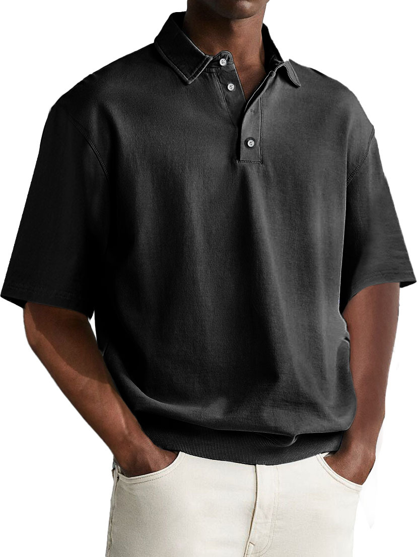 Men's Fashion Comfortable And Casual Lapel Short-sleeved Polo Shirt