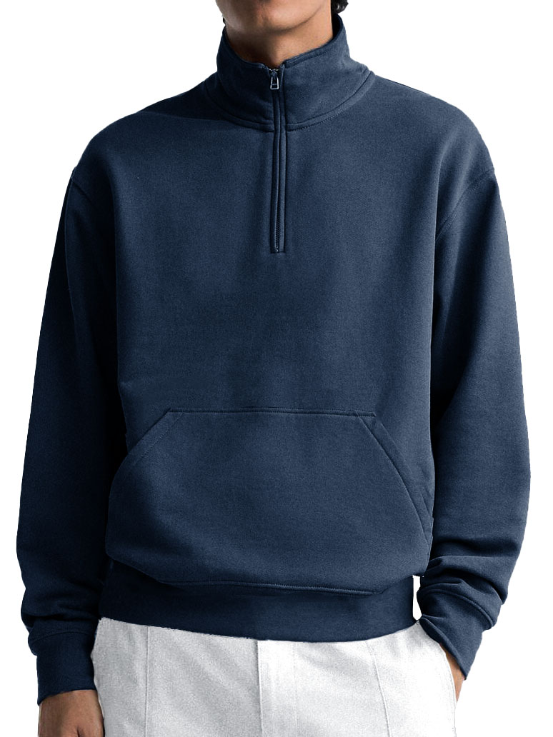 Men's Fashionable Thickened Casual Zipper Long Sleeve Pocket Sweatshirt