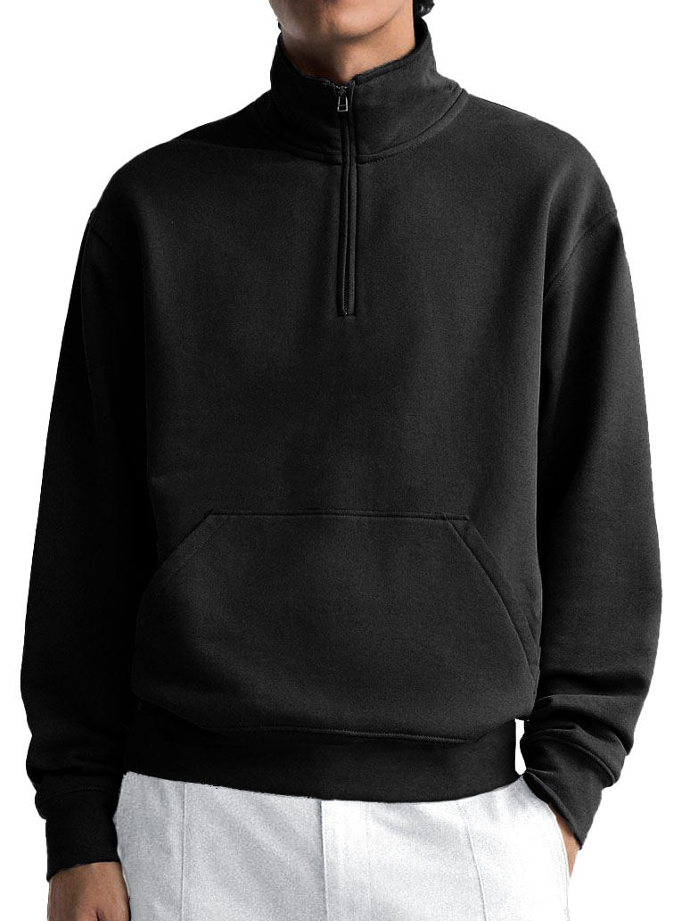 Men's Fashionable Thickened Casual Zipper Long Sleeve Pocket Sweatshirt