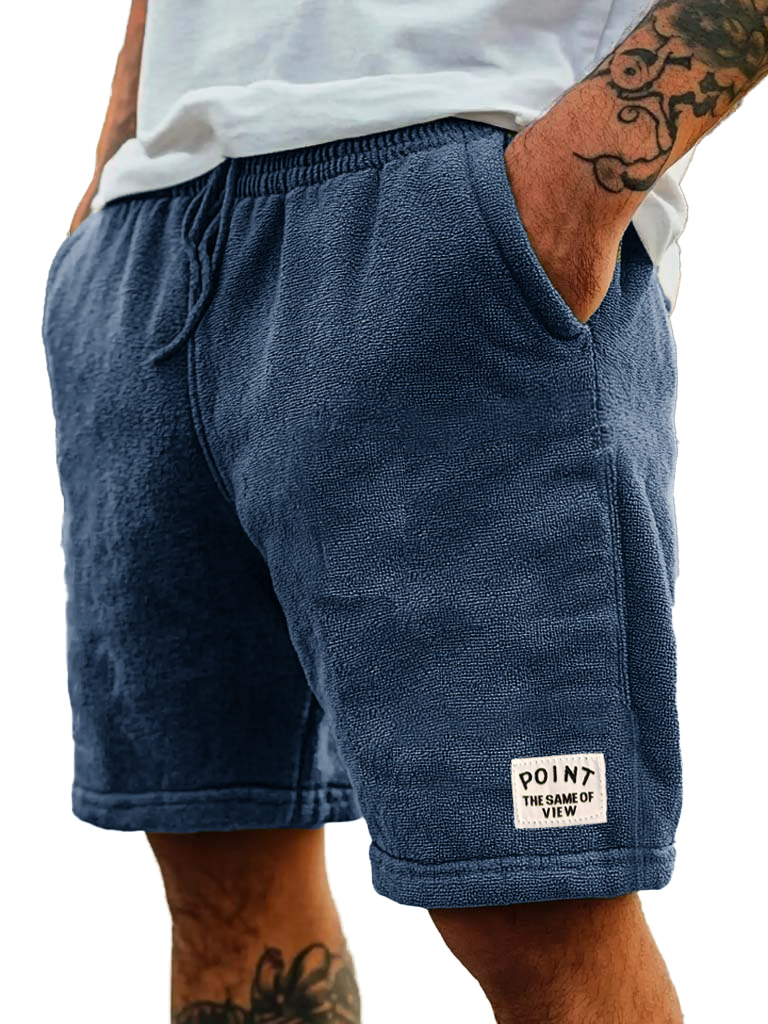 Men's Fashion Retro Embroidered Logo Pocket Shorts