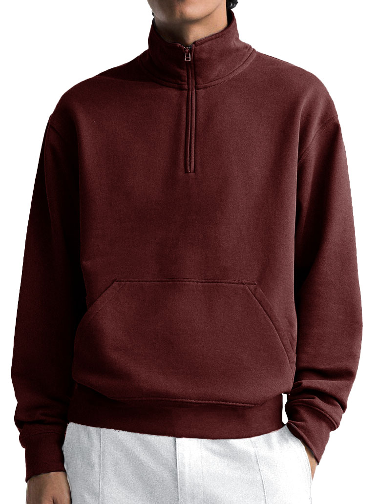 Men's Fashionable Thickened Casual Zipper Long Sleeve Pocket Sweatshirt