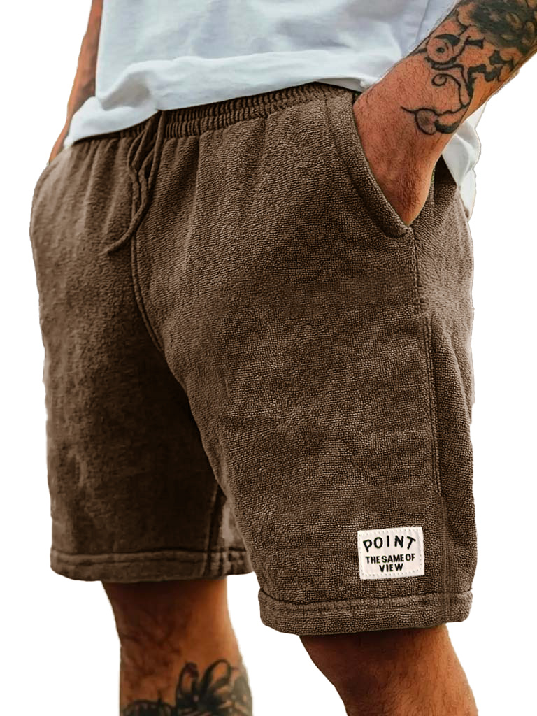 Men's Fashion Retro Embroidered Logo Pocket Shorts