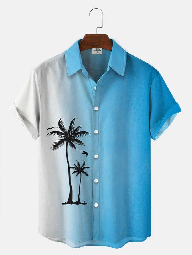 Men's Gradient Coconut Everyday Classic Short Sleeve Shirt-Mokaloha