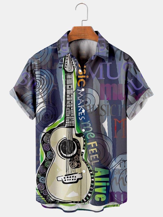 Funny Music Guitar Men's Shirt-Mokaloha