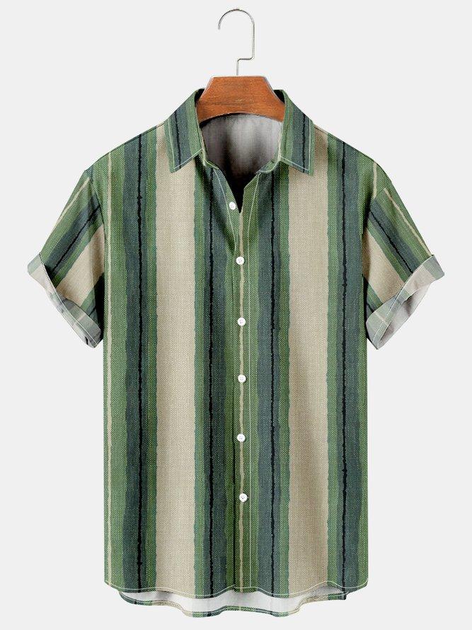 Simple Classic Casual Contrast Men's Large Shirt-Mokaloha