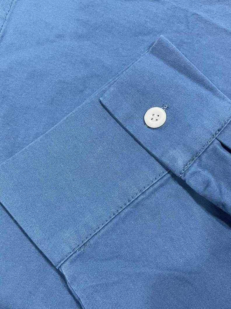 Men's Solid Color Pocket Cotton Long Sleeve Shirt Casual Shirt-Mokaloha