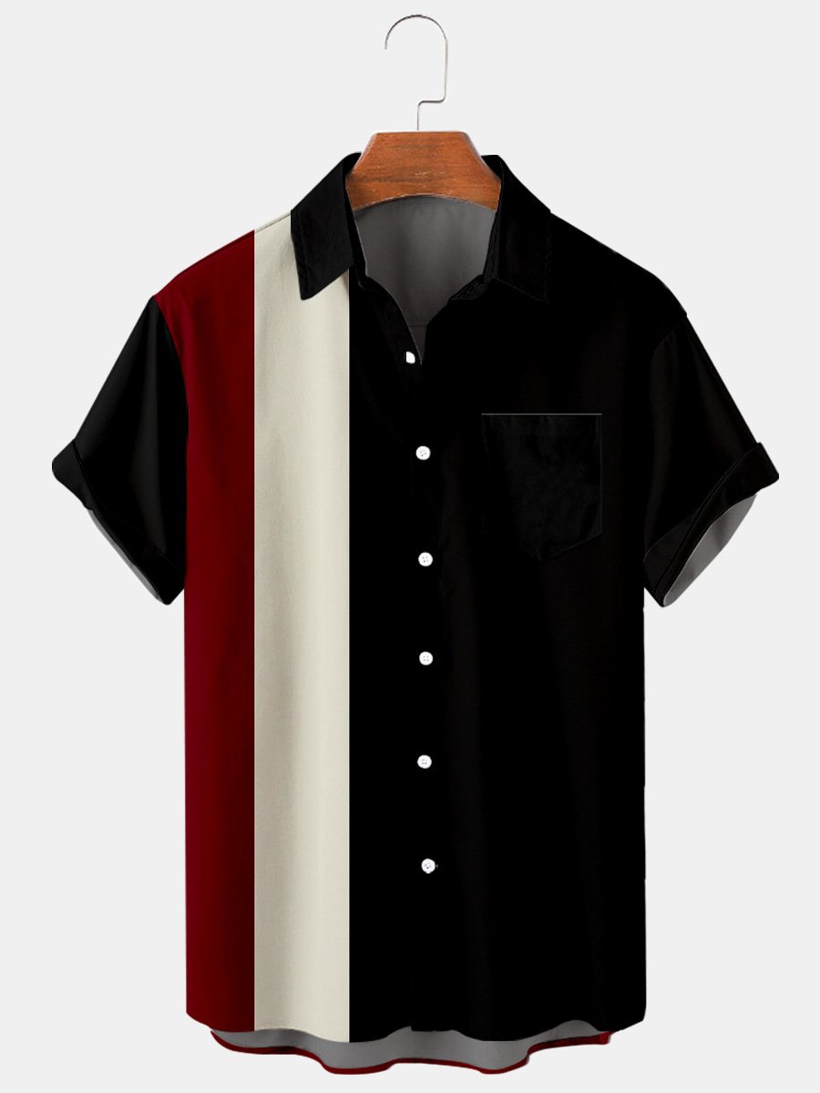 Simple element men's large short sleeve shirt-Mokaloha