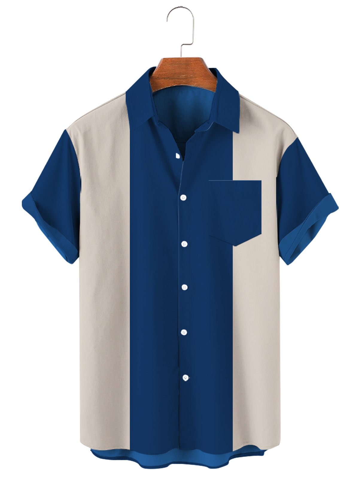 Daily Casual Loose Men's Large Short Sleeve Shirt-Mokaloha