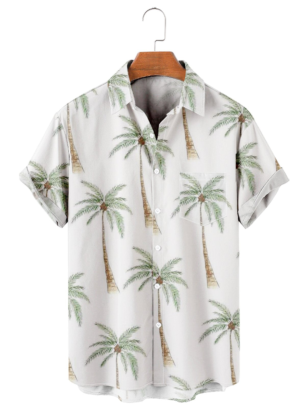 Men's Aloha Shirts Tropical Print Simple Coconut Print Hawaiian Shirt ...