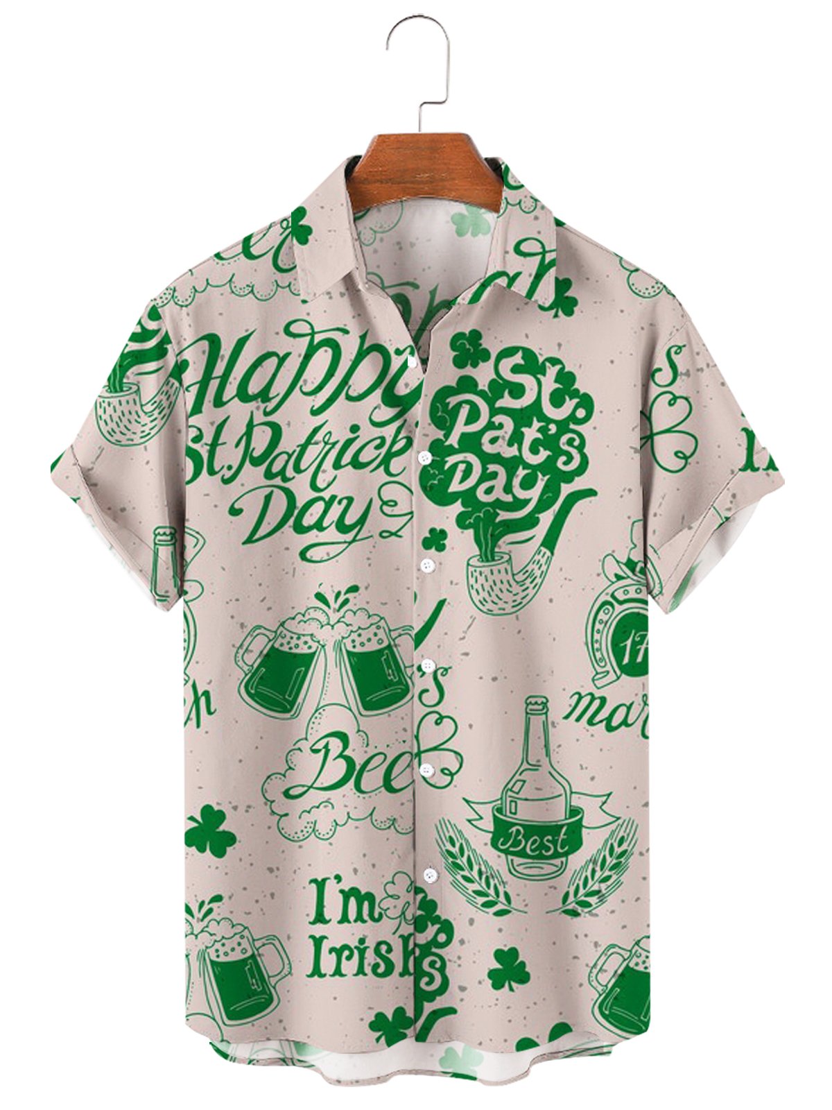 St. Patrick's Day Printed Men's Large Shirt-Mokaloha