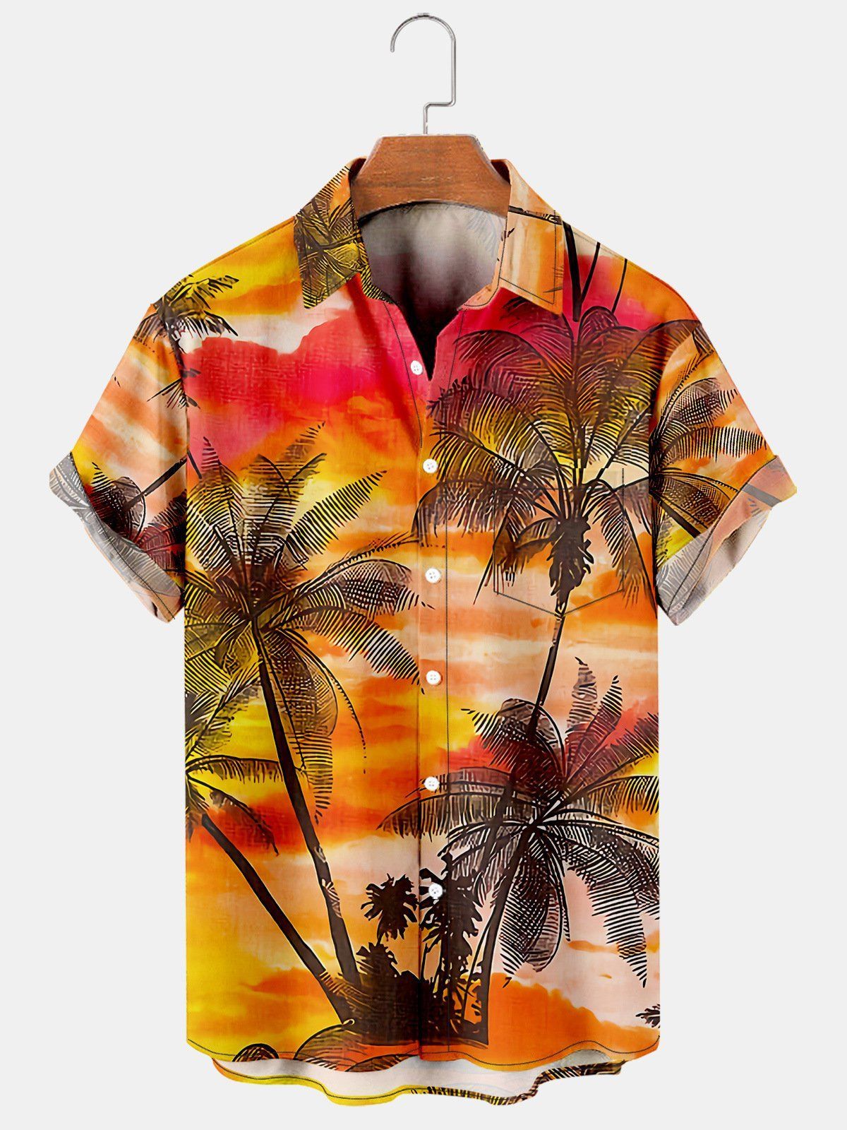 Men's Gradient Coconut Print Comfort Shirt-Mokaloha