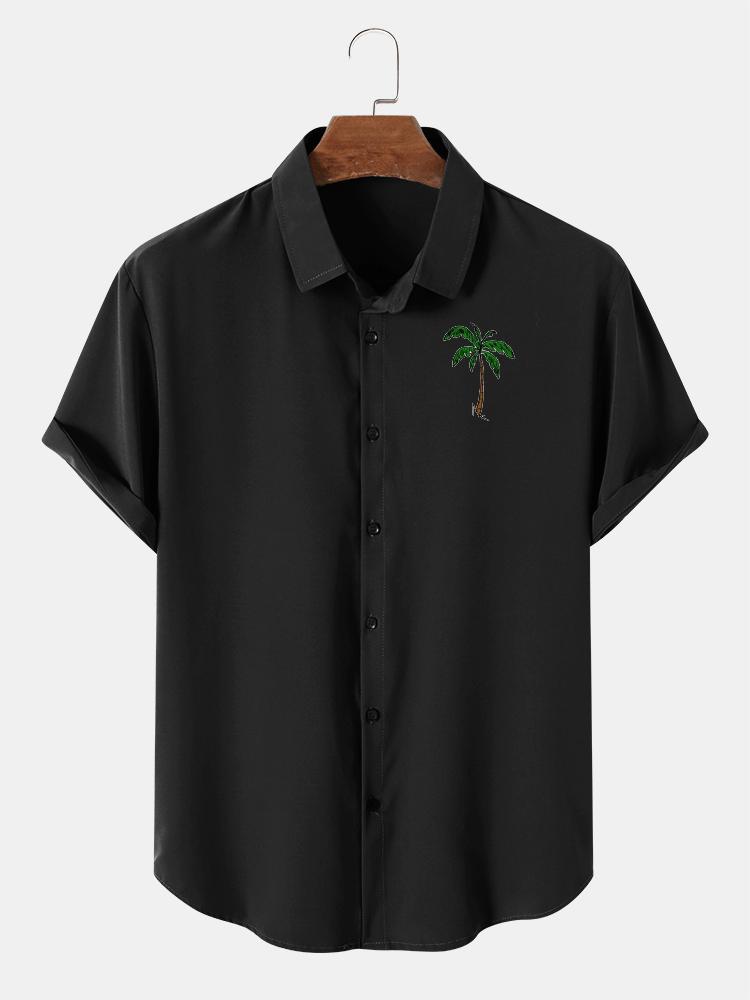 Classic Coconut Casual Everyday Basic Short Sleeve Shirt-Mokaloha