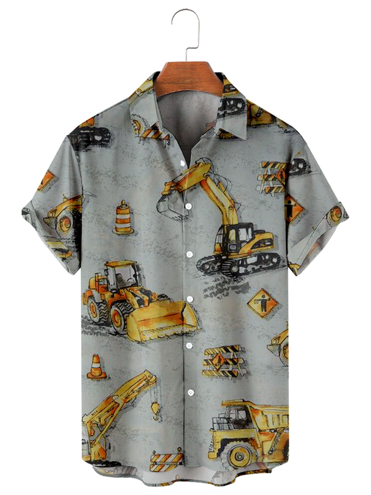 Vintage Car Casual Men's Large Short Sleeve Shirt-Mokaloha