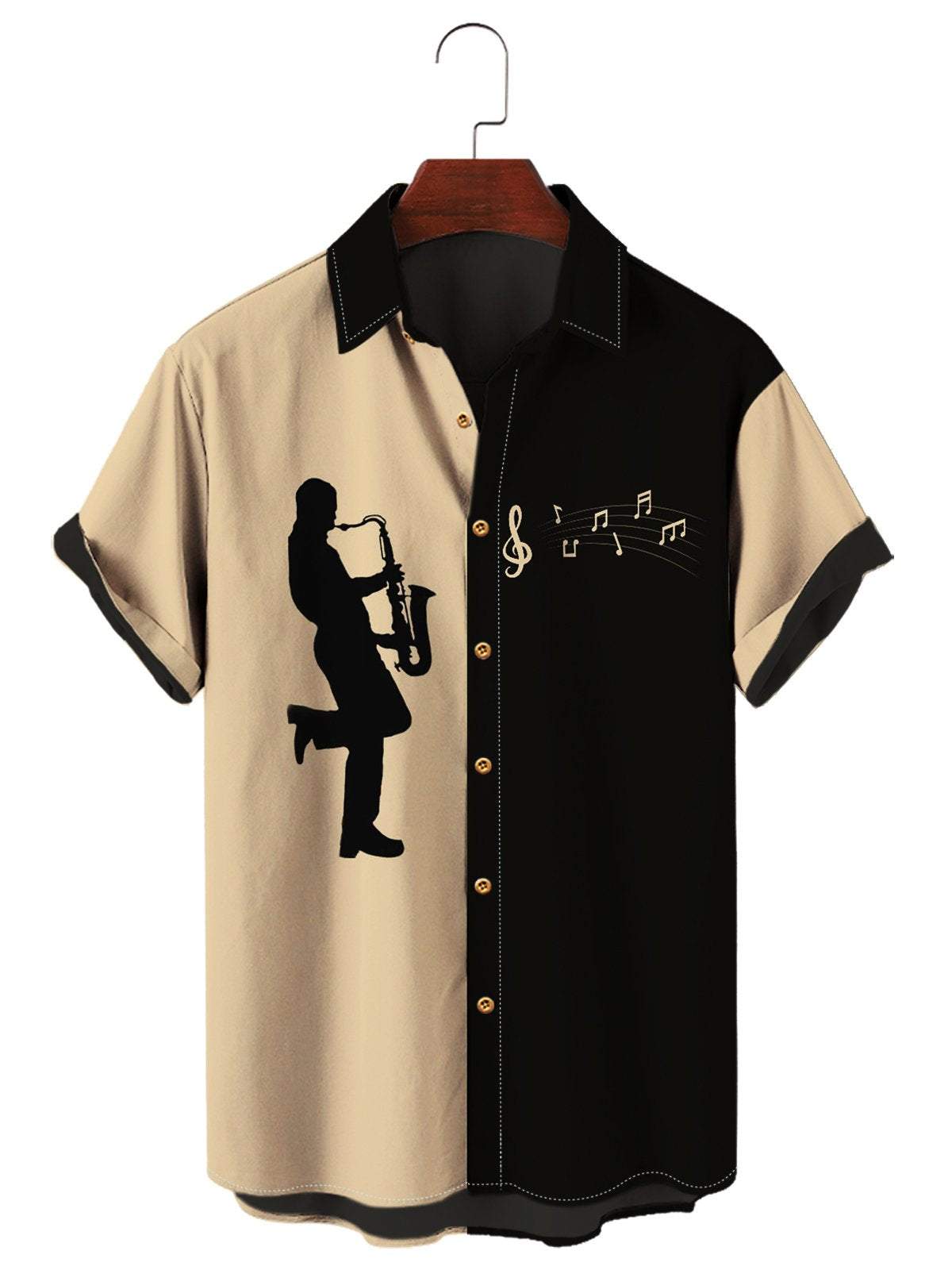 Men's Jazz Elegant Everyday Short Sleeve Shirt-Mokaloha