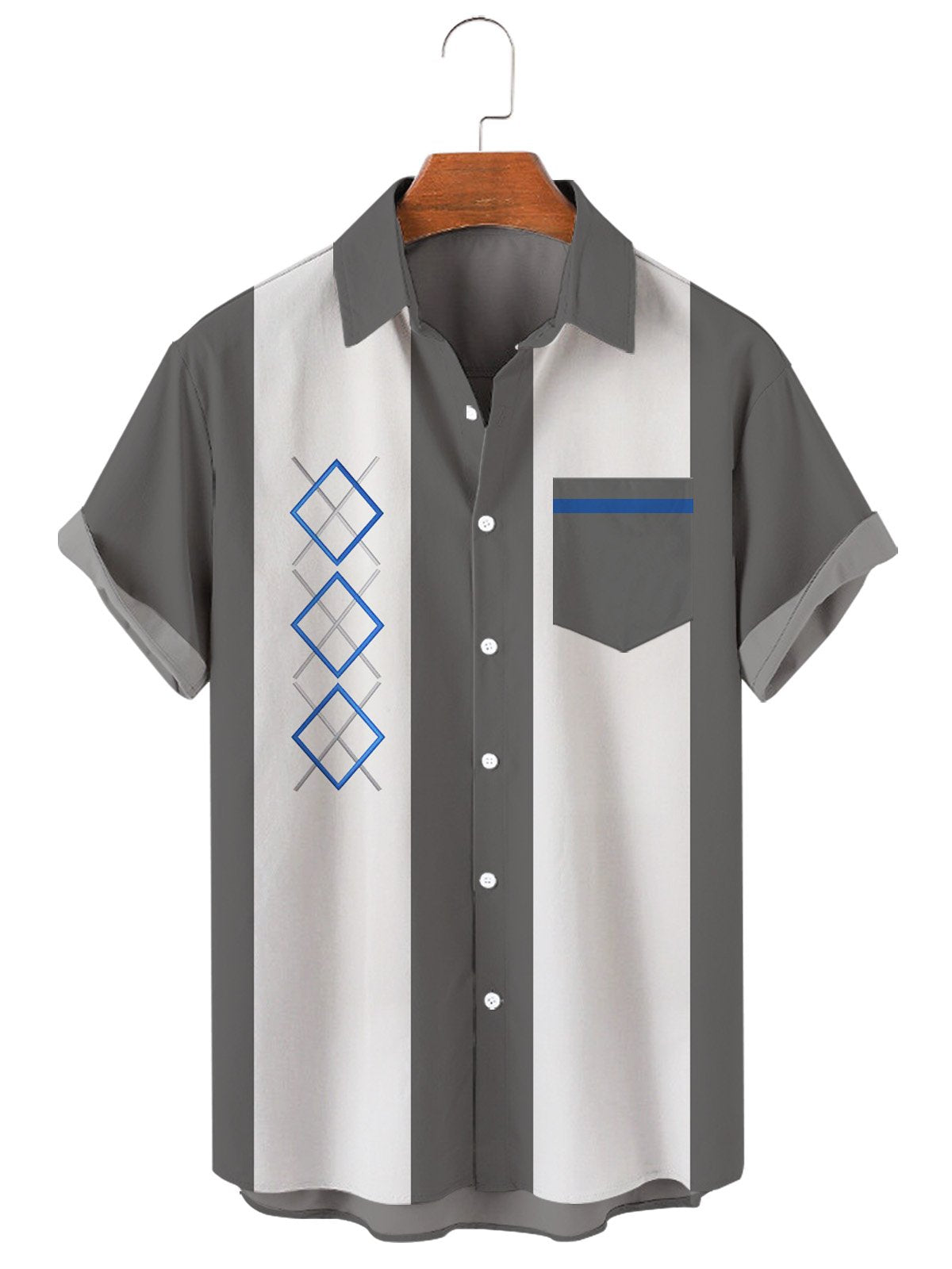 Daily Simple Loose Size Men's Shirt-Mokaloha