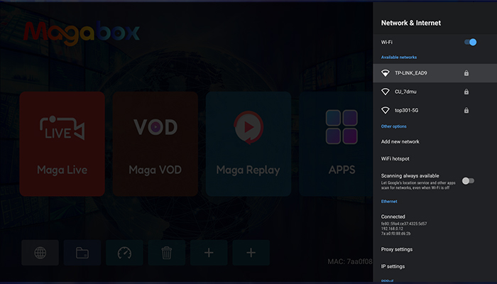 How to setup your MagaBox MG4 9 wifi setting