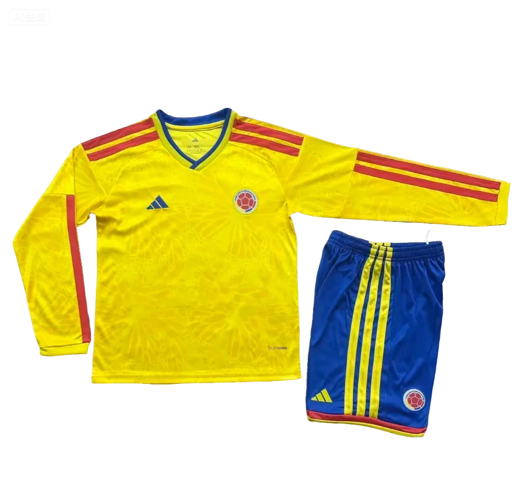 2026 Colombia home kids long sleeve version Size 16-28
