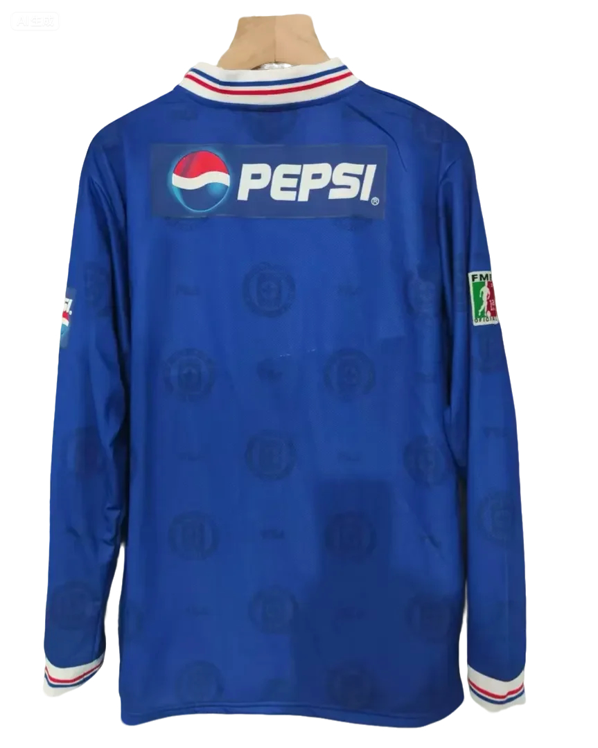 9798 Cruz Azul home long sleeve retro version S~XXL