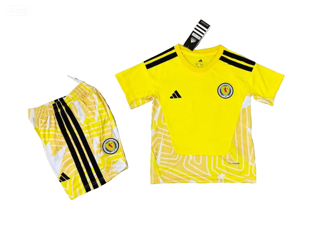 2026 Scotland goalkeeper yellow kids version Size 16-28