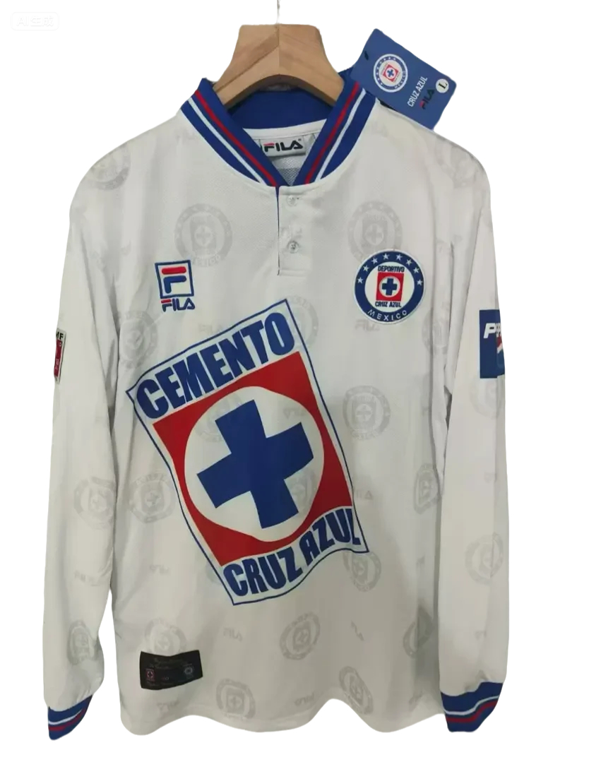 9798 Cruz Azul away long sleeve retro version S~XXL