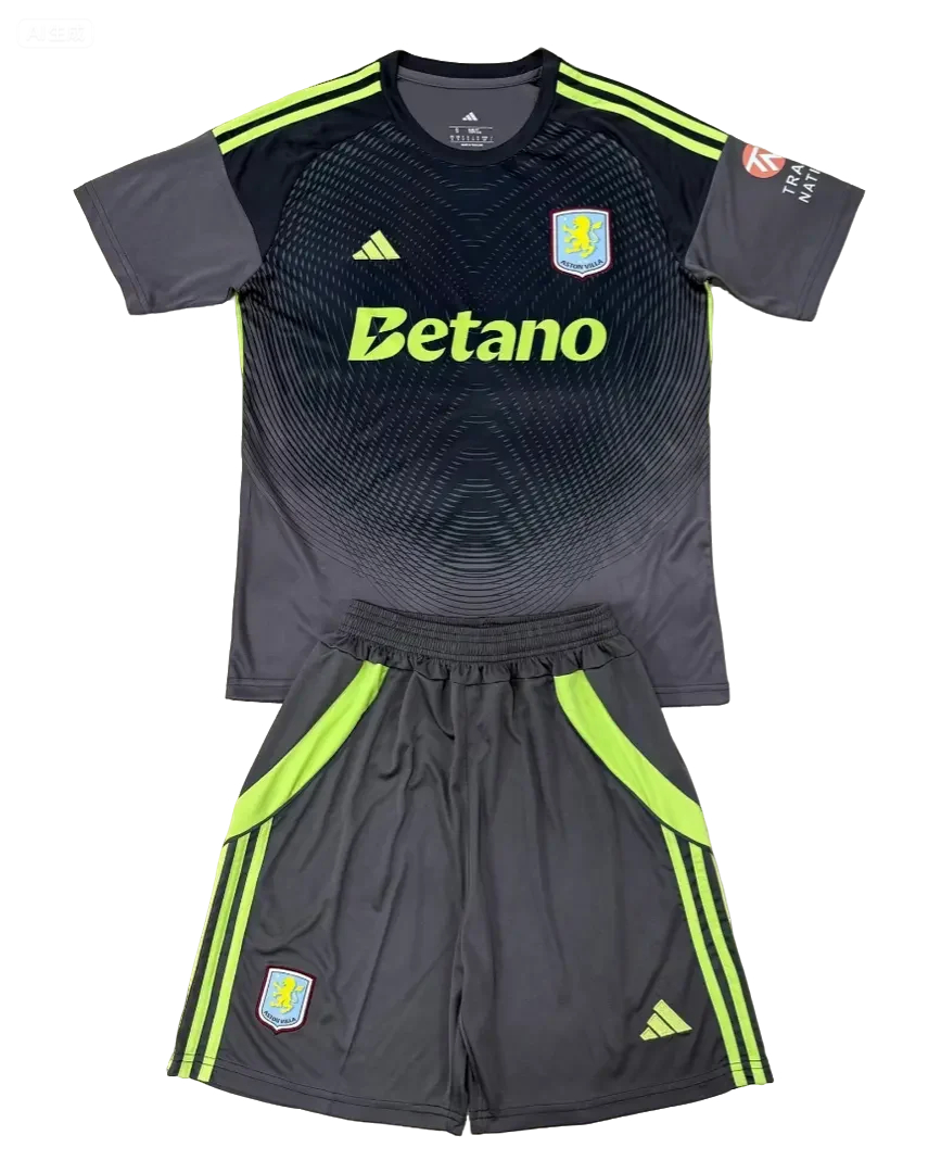 25/26 Aston Villa goalkeeper Black fan version suit S-XXL