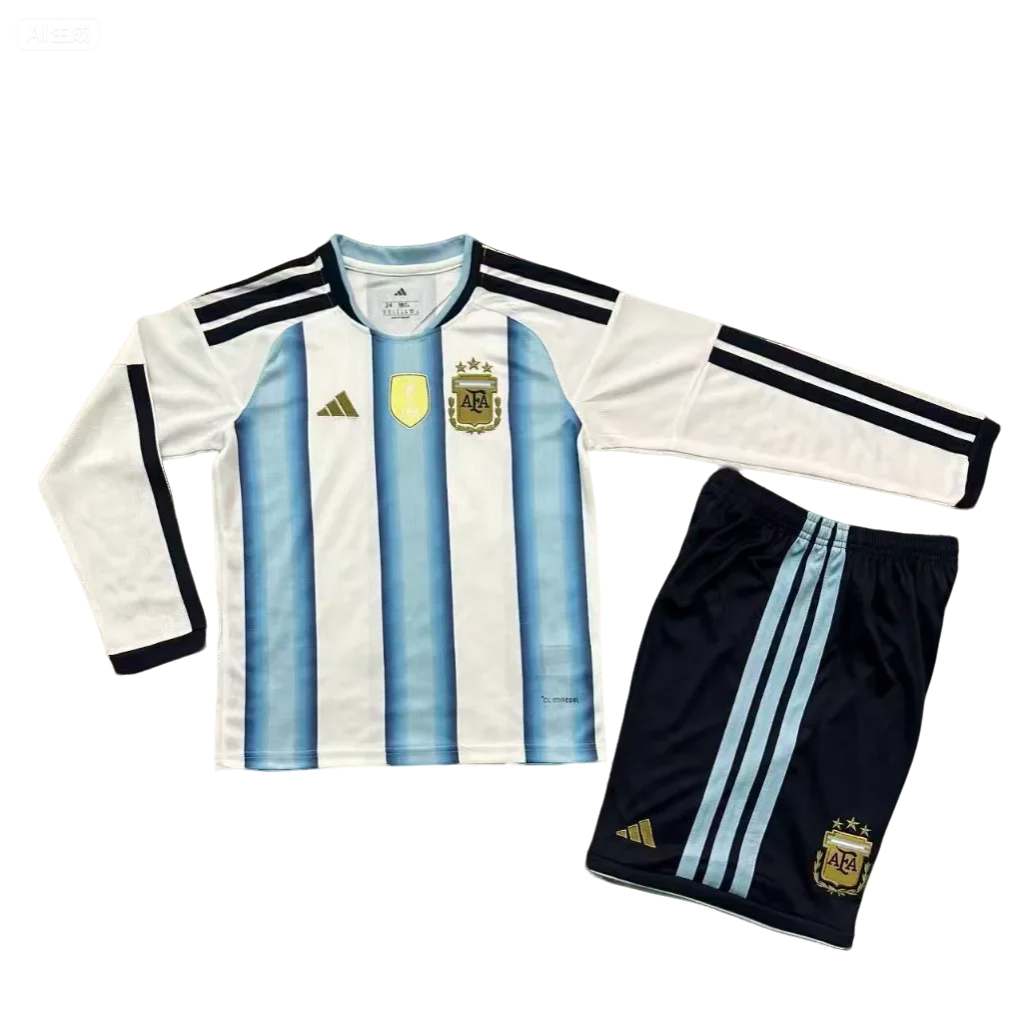 2026 Argentina home kids long sleeve version Size 16-28