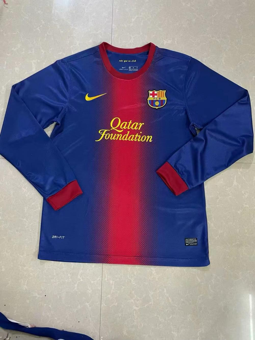 Retro long sleeve Barcelona 12/13 home S-XXL