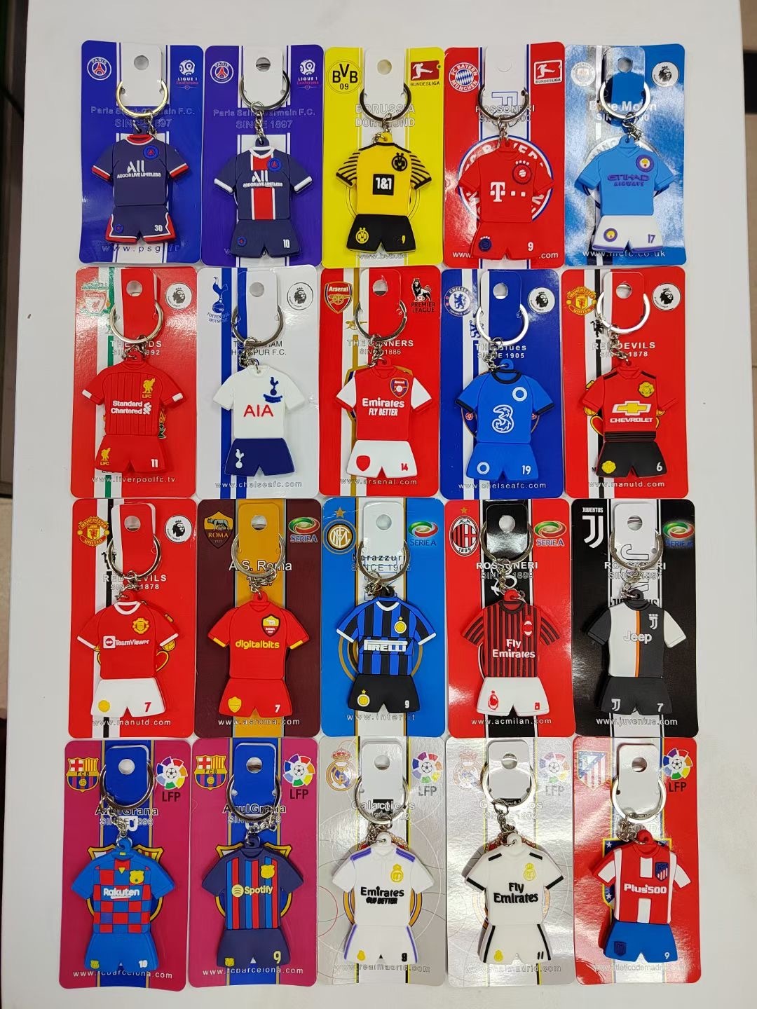 Soccer Club keychain PVC glue