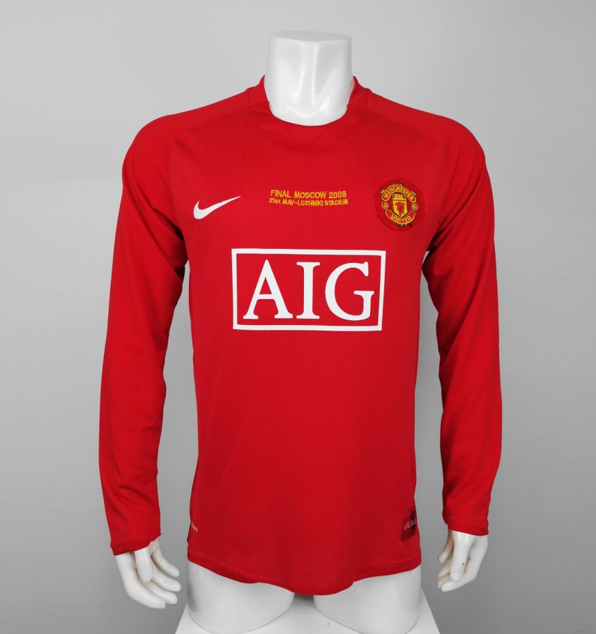 Retro: 07-08 M-u home long sleeve S-2XL