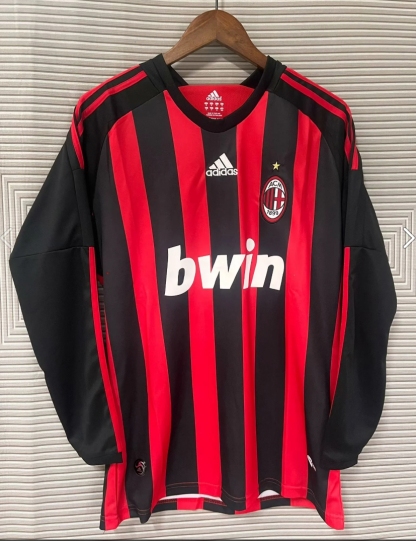 08/09 AC Milan home long sleeve retro version S-XXL