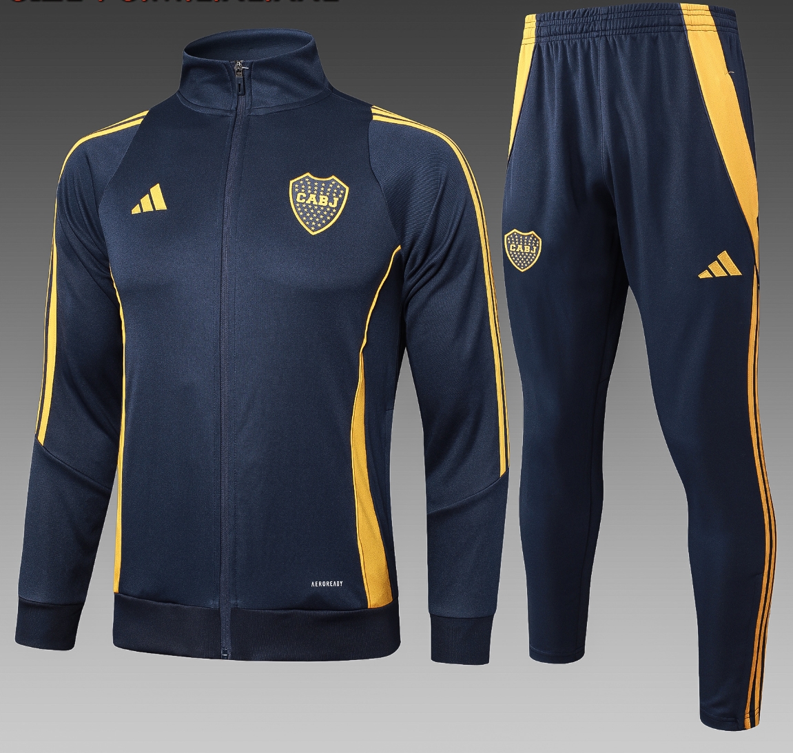 24/25 Boca Dark gray Full-Zip Jacket Suit S-XXL