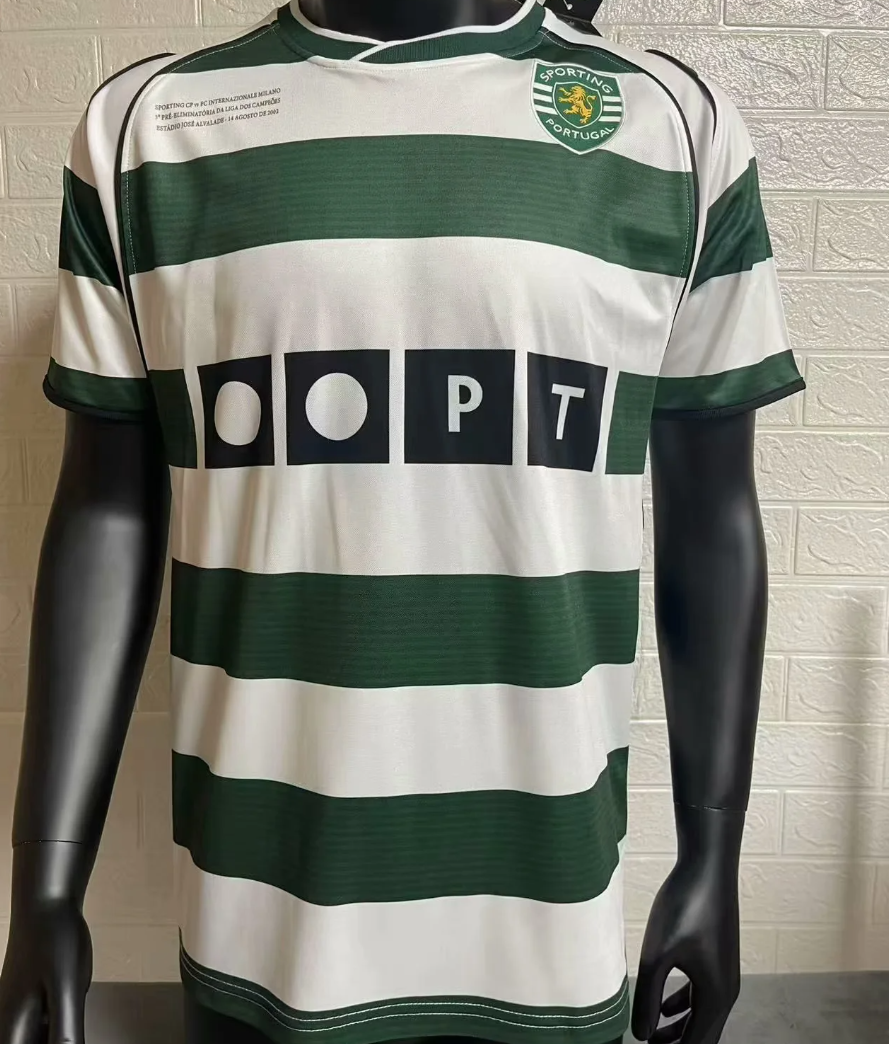 Retro Sporting CP 01/03 Commemorative version home S-XXL
