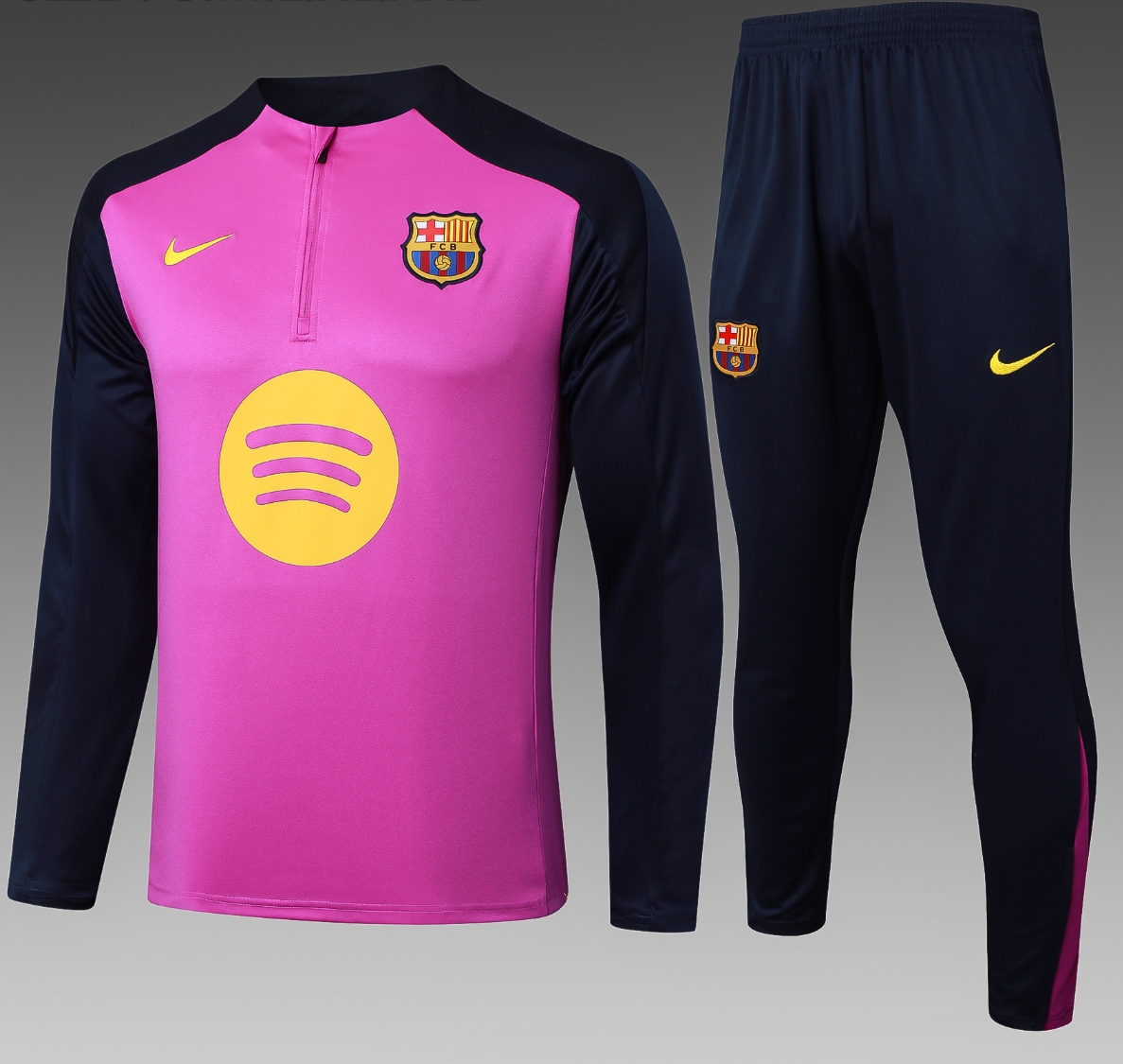 25/26 Barcelona Purple Half-Zip Jacket Suit