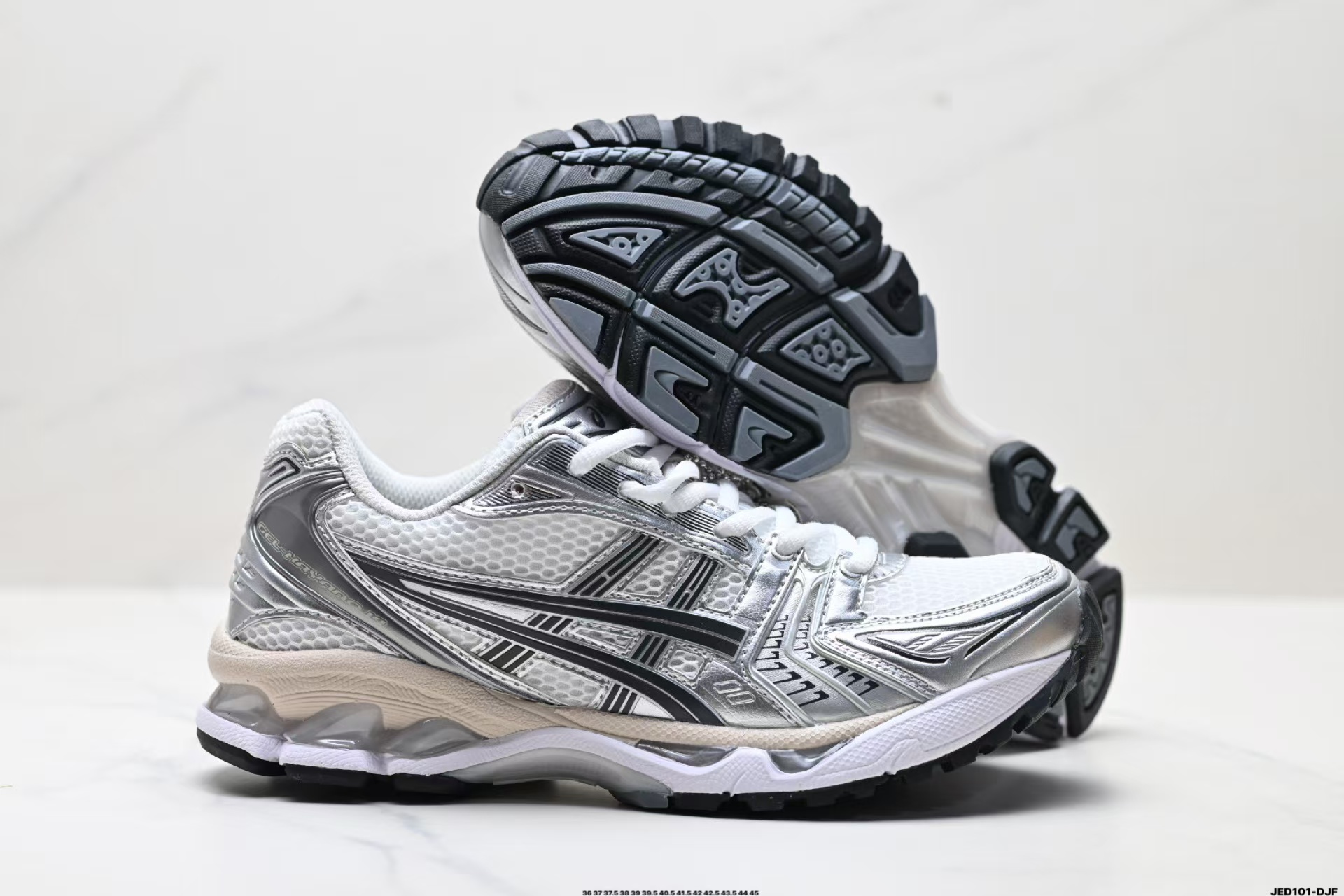 Asics Kayano 14 silver gray running shoes size 36-45