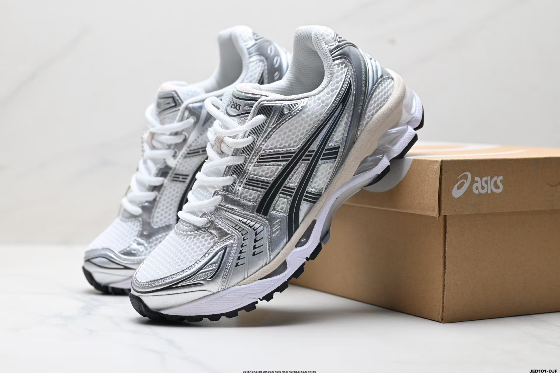Asics Kayano 14 silver gray running shoes size 36-45