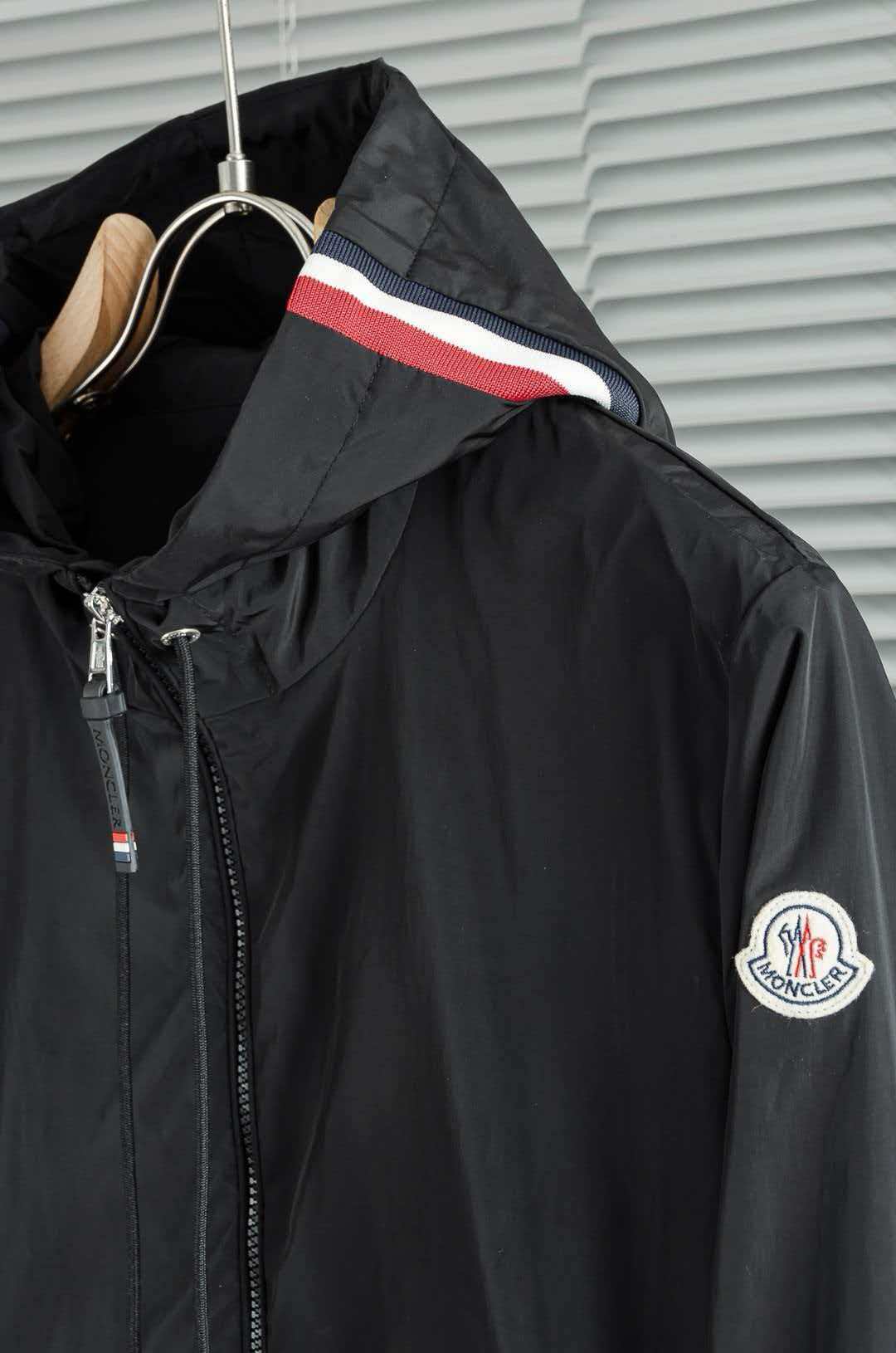 2026 Moner black casuals waterproof with hooded jacket M-3XL