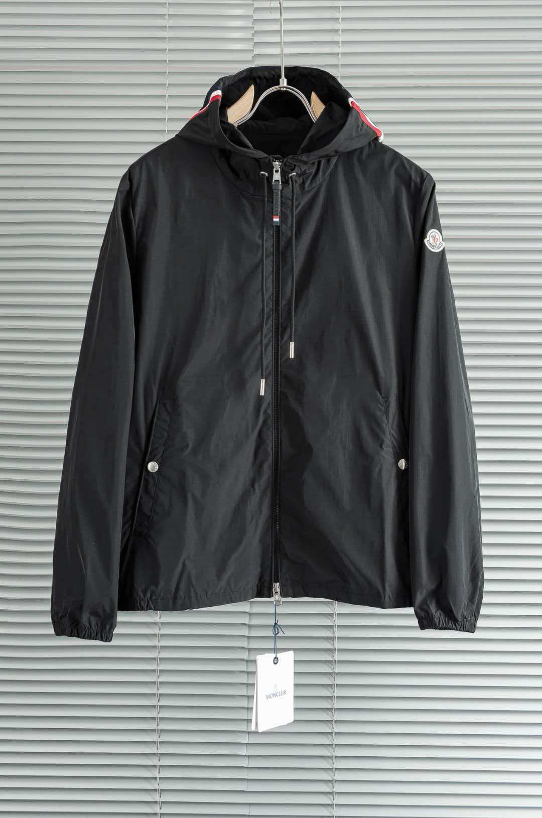 2026 Moner black casuals waterproof with hooded jacket M-3XL