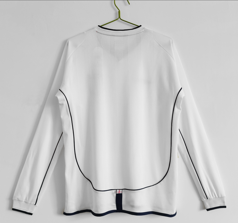 2002 England home long sleeve retro version S-XXL