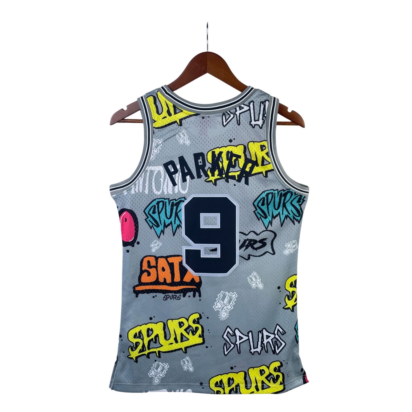 MN Heat Pressed Vintage Jersey: SW Spurs 02/03 Graffiti No.9 Parker