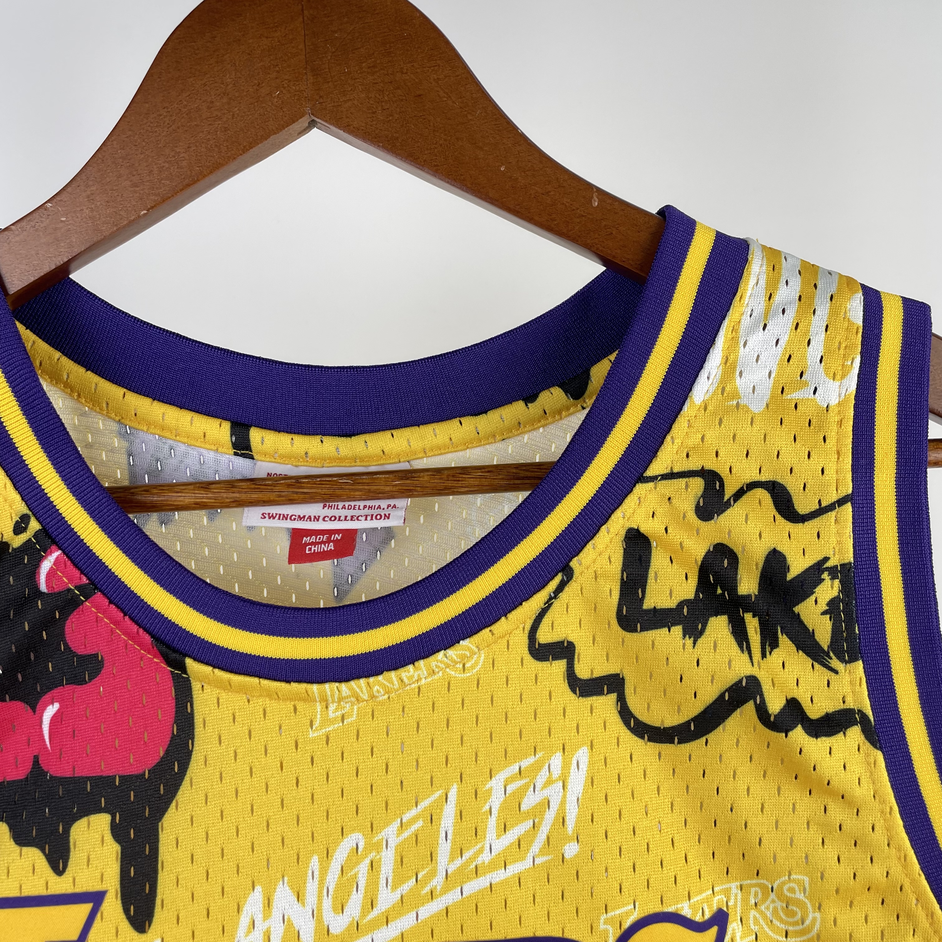 MN Heat Pressed Vintage Jersey: SW Lakers' 96/97 Graffiti 34 O'Neal