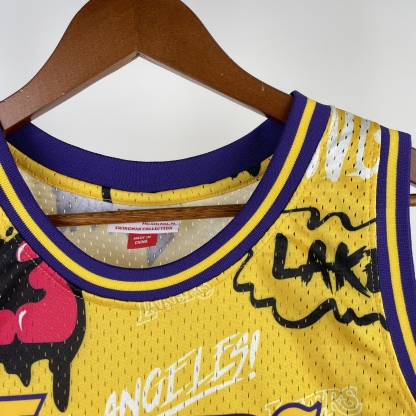 MN Heat Pressed Vintage Jersey: SW Lakers' 96/97 Graffiti 34 O'Neal