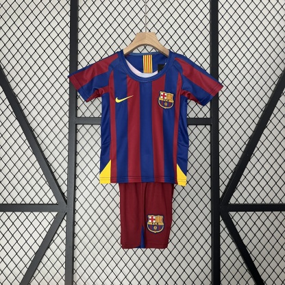 Retro Kids 05/06 Barcelona home size：16-28