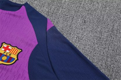 25/26 Barcelona Purple Half-Zip player version Jacket Suit