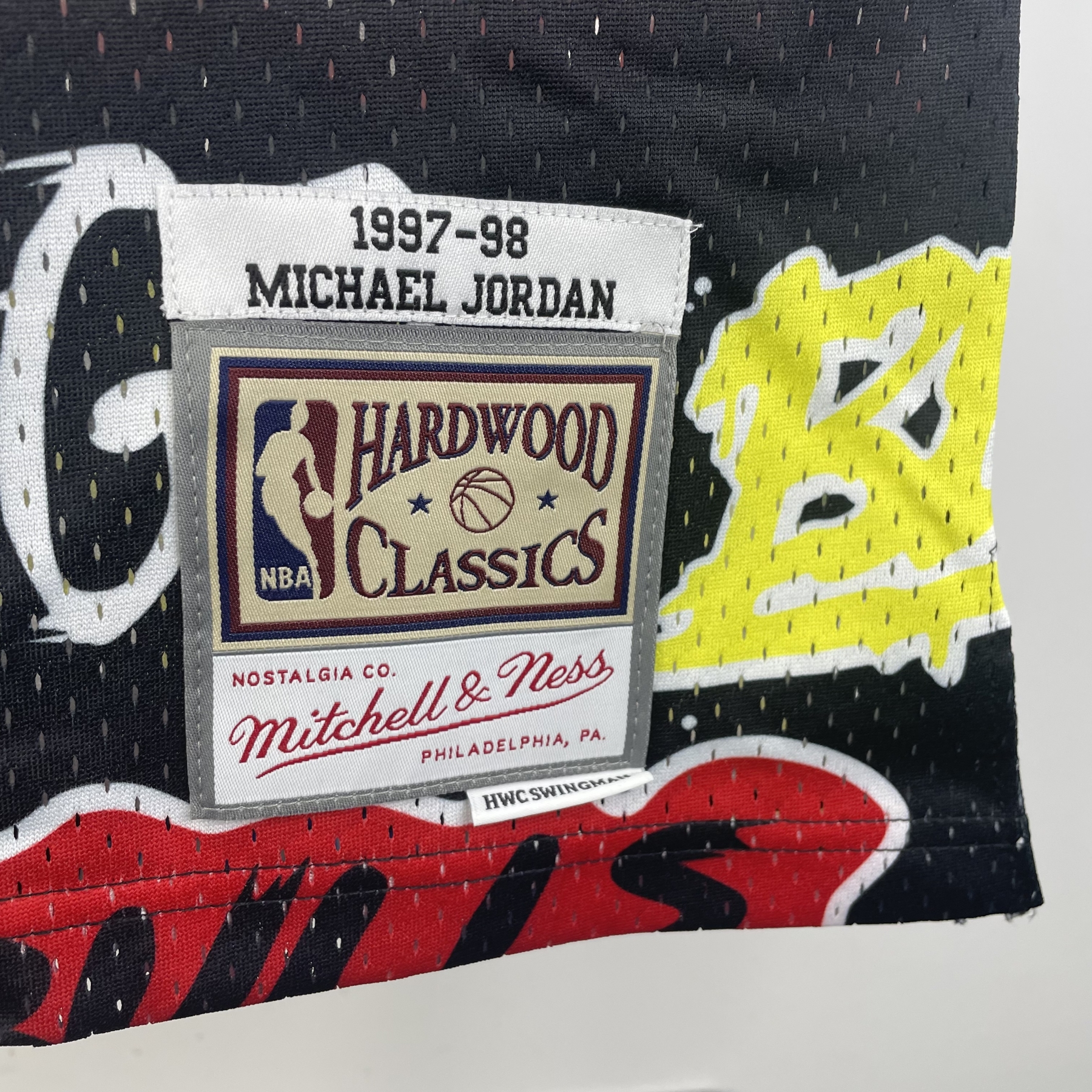 MN Heat Pressed Vintage Jersey: SW Bulls 97/98 Graffiti No.23 Jordan