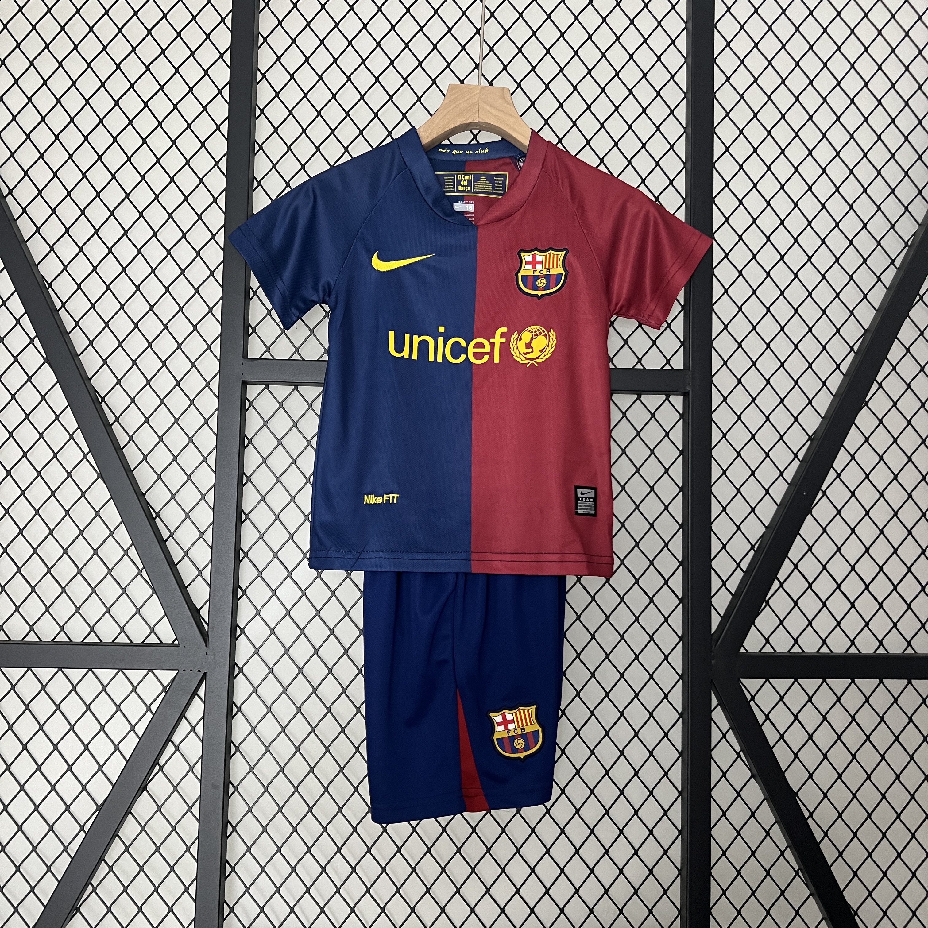 Retro Kids 08/09 Barcelona home Laliga size:16-28