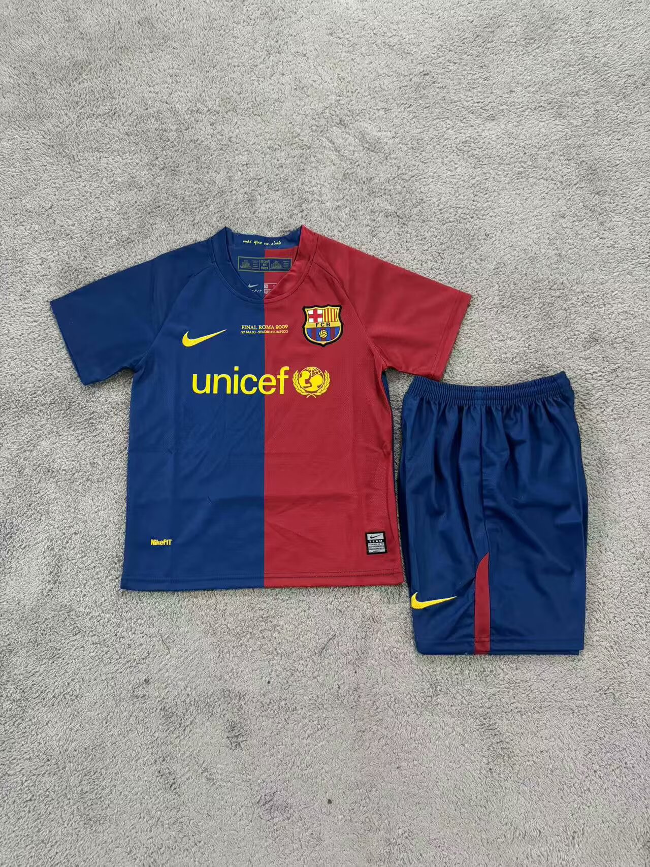 Retro Kids 08/09 Barcelona home UCL size:16-28