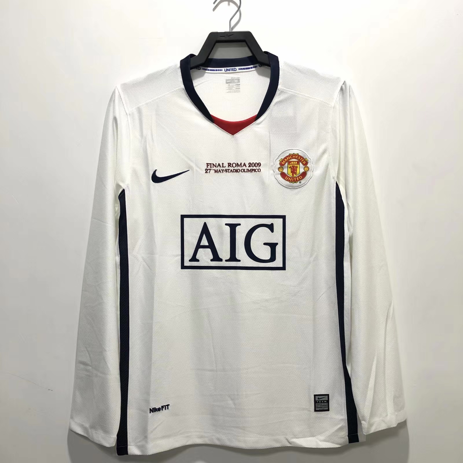 08/09 Manchester United Away long sleeve UCL Champion Retro Version S-XXL