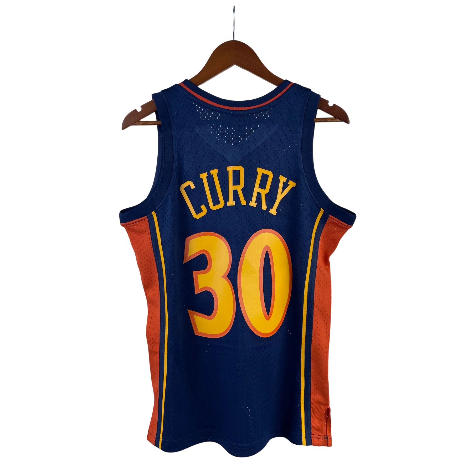 MN Heat Pressed Retro Jersey: SW Warriors 09/10 Dark Blue No.30 Curry